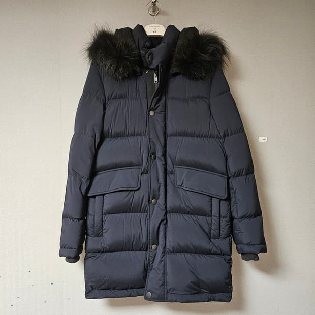 커스텀멜로우(customellow) 라쿤퍼 구스다운 롱패딩