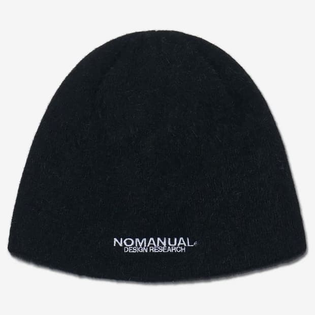 노매뉴얼 비니 NM HAIRY BEANIE - BLACK