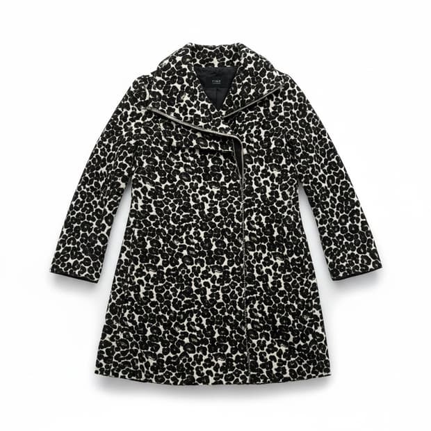 TIME 레오파드 패턴 코트 55사이즈