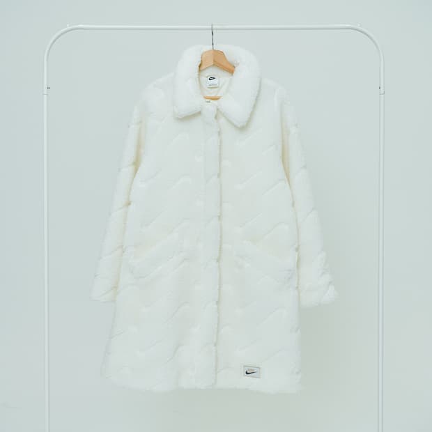 나이키 아이콘 클래쉬 셰르파 플리스 자켓 스우시 롱 후리스