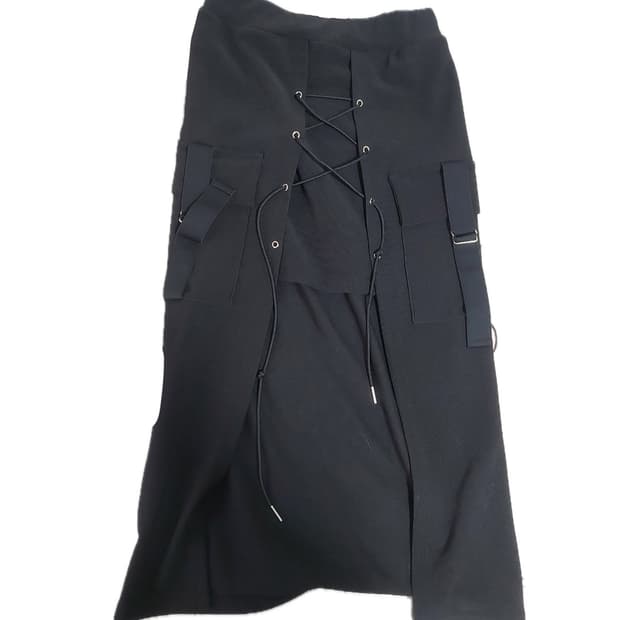 보세 빈티지 블랙 레이어드 스커트