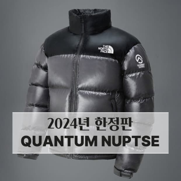 [XL] 노스페이스 2024 한정판 퀀텀 눕시 패딩 실버그레이