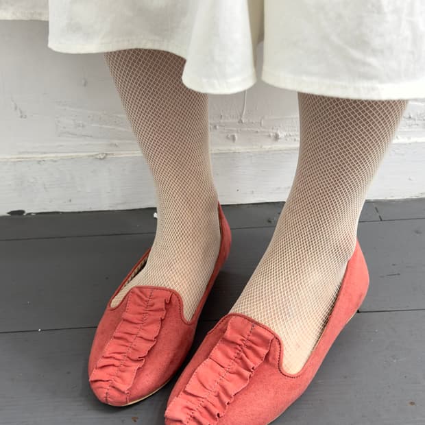 frill suede shoes