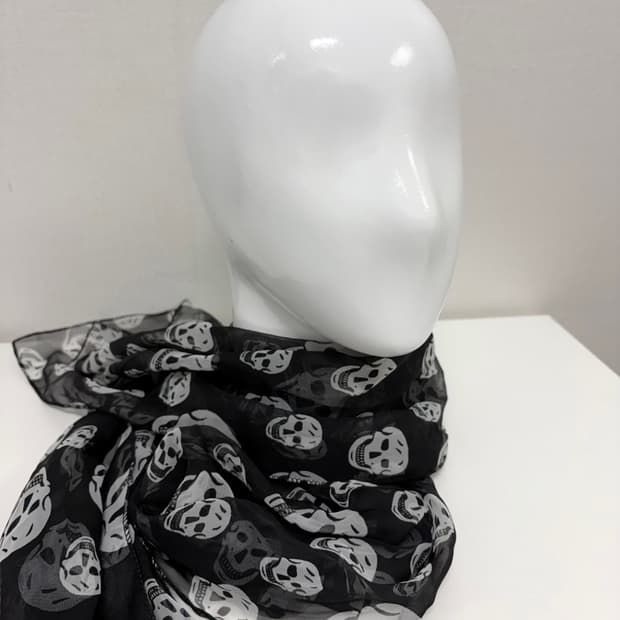 빈티지 해골 스카프