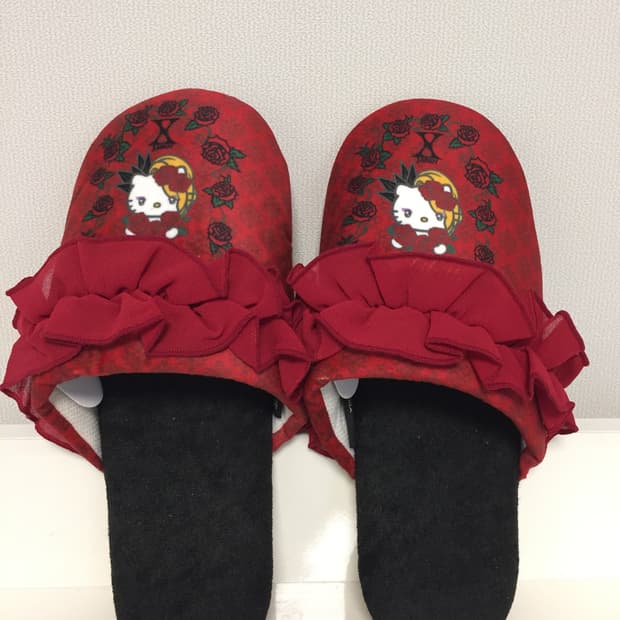 🌹YOSHI KITTY 장미 프릴 룸슈즈 / 거실화