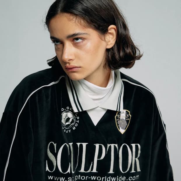 스컬프터 Velour Soccer Jersey Black