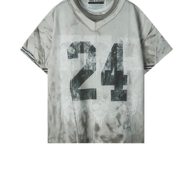 도그마엑스 오버사이즈 풋볼 져지 탑 그레이