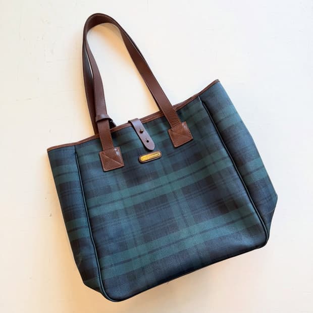 90's Polo Ralph Lauren Check Tote Bag