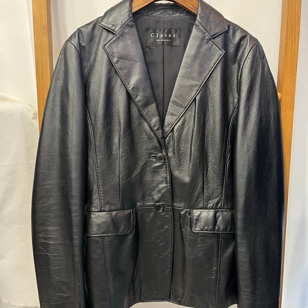 Classe 소가죽 블랙 자켓