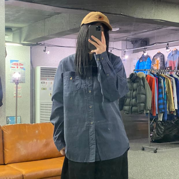 폴로 클래식핏 자수로고 딥네이비 셔츠 B3945