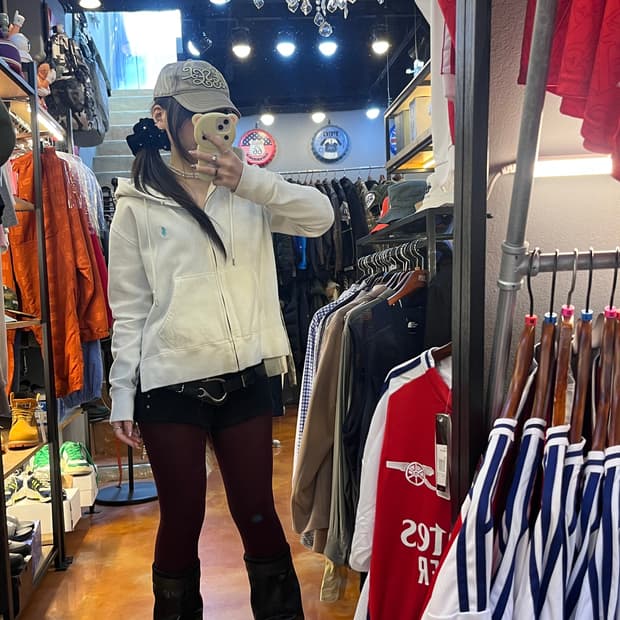 Mint Logo Point Polo Hooded Zip-Up 