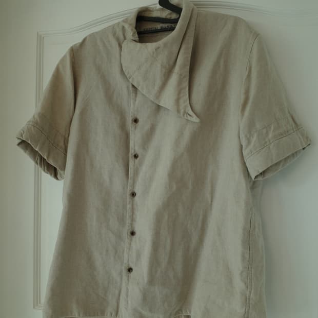 캐피탈 린넨 스카프 셔츠