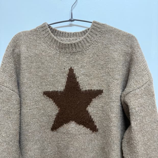 착샷o) 빈티지 폭닥 별 니트