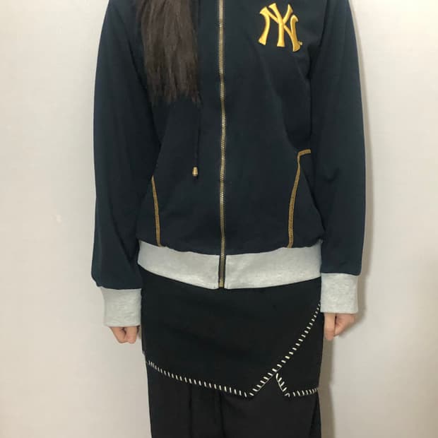 빈티지 mlb 블랙 후드집업