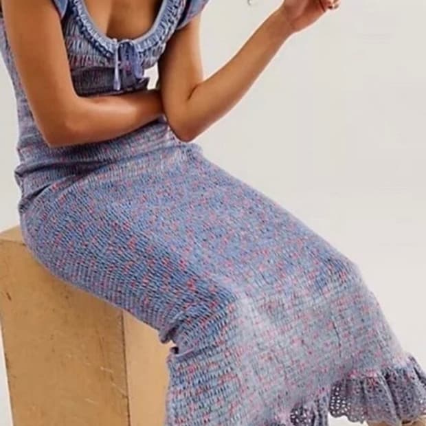 [Free People] Mckenna Velvet Midi Dress