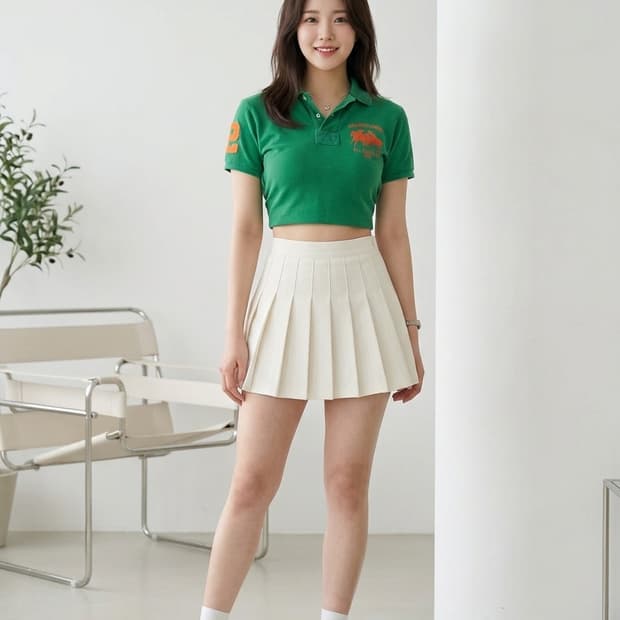 폴로 랄프로렌 커스텀핏 폴로클럽 카라티 그린