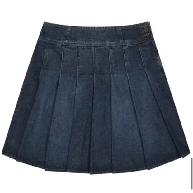코이세이오 데님 플리츠 스커트