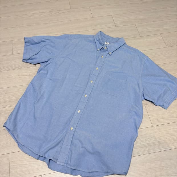 유니클로 옥스포드 셔츠 3XL 스카이블루