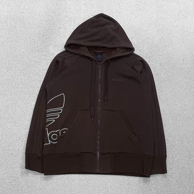 아디다스 00s 빅 트레포일 후드집업 브라운 대장급