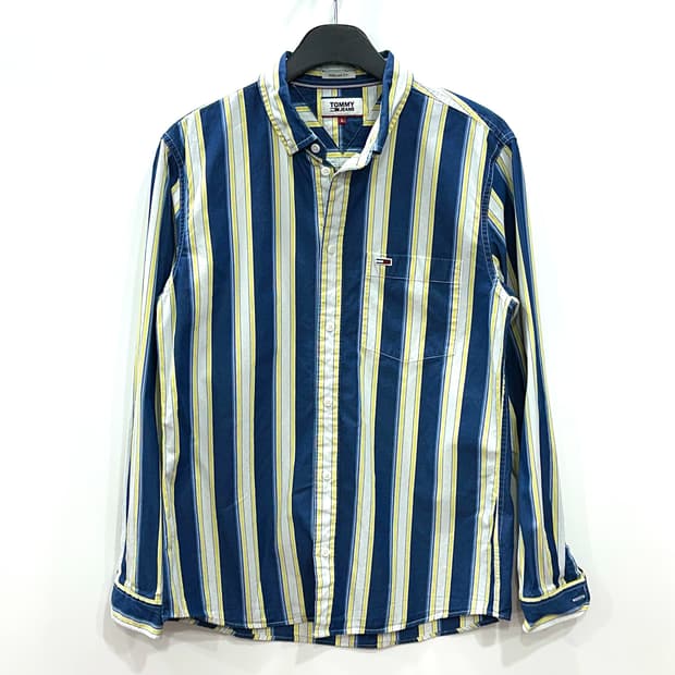 타미 진스 스트라이프 패턴 셔츠 L