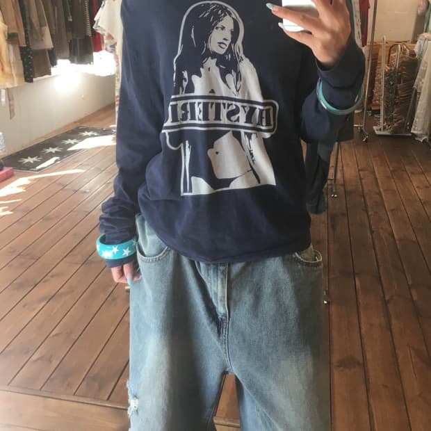 히스테릭글래머 네이비 롱슬리브