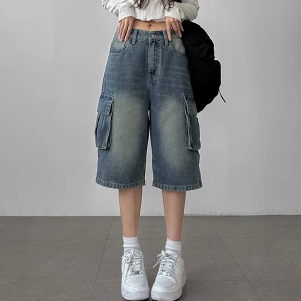 카고 버뮤다 데님팬츠