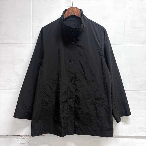 블랙 뒷 절개 바스락 자켓 (JPN)