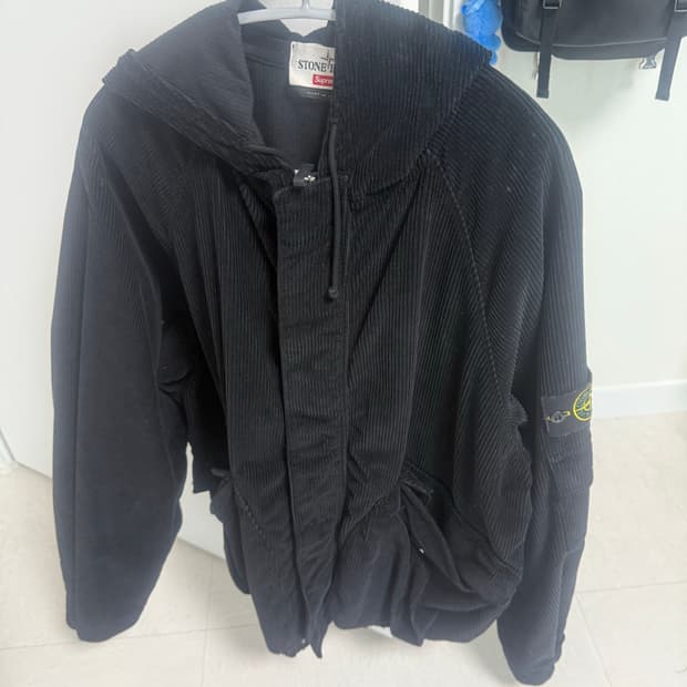 슈프림X스톤 코듀로이 후드집업