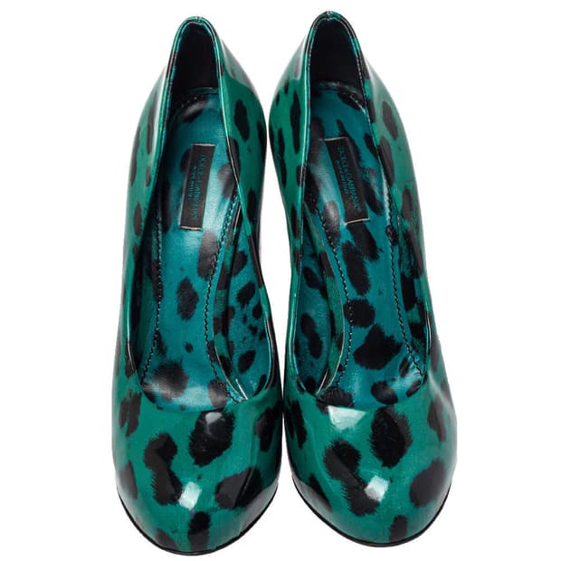 돌체앤가바나Dolce & Gabbana그린 레오파드 펌프스 하이힐