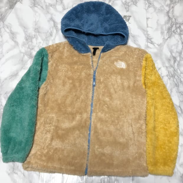 노스페이스 후리스 자켓 거의새거 컬러블록