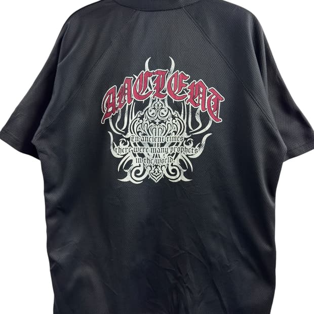 JPN Y2K 레터링 프린팅 반팔 트랙져지1473