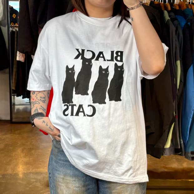 비바스튜디오 프린팅 화이트 반팔