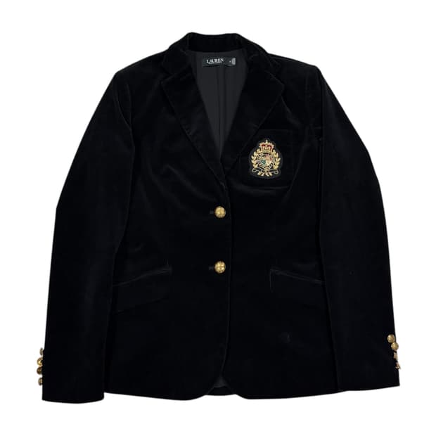 폴로 랄프로렌 블랙라벨 금장 코듀로이 블랙 블레이저 자켓 2