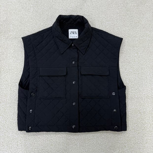 [M] 자라 여성 퀄팅 버튼 패딩조끼 1226T1