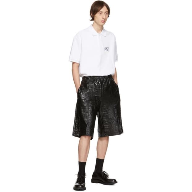 [M] 라프시몬스 화이트 일루젼 폴로 셔츠