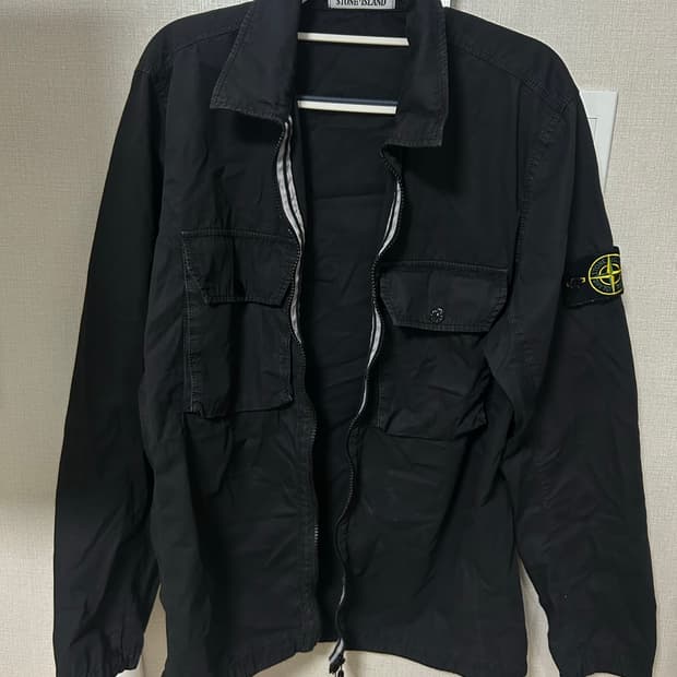 스톤아일랜드 21FW 113WN 올드이펙트 오버셔츠 블랙 M