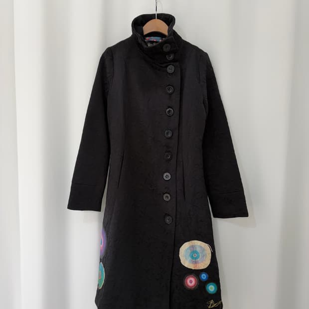 DESIGUAL jacquard long jacket   