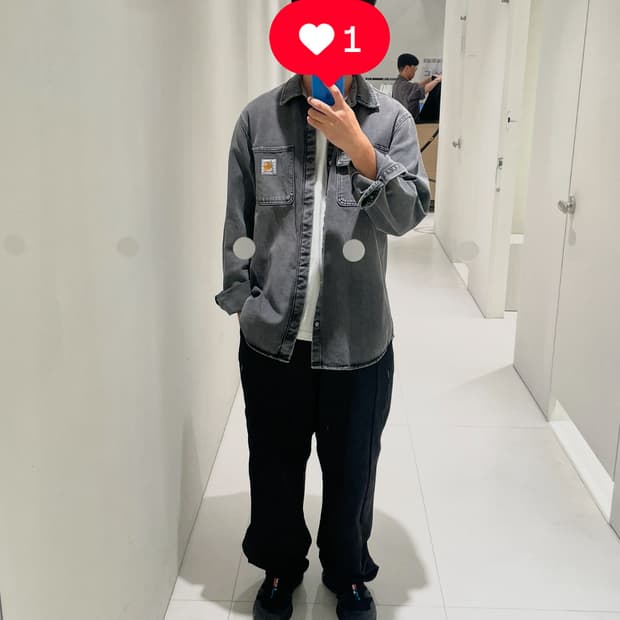 칼하트wip 데님 셔츠자켓 M