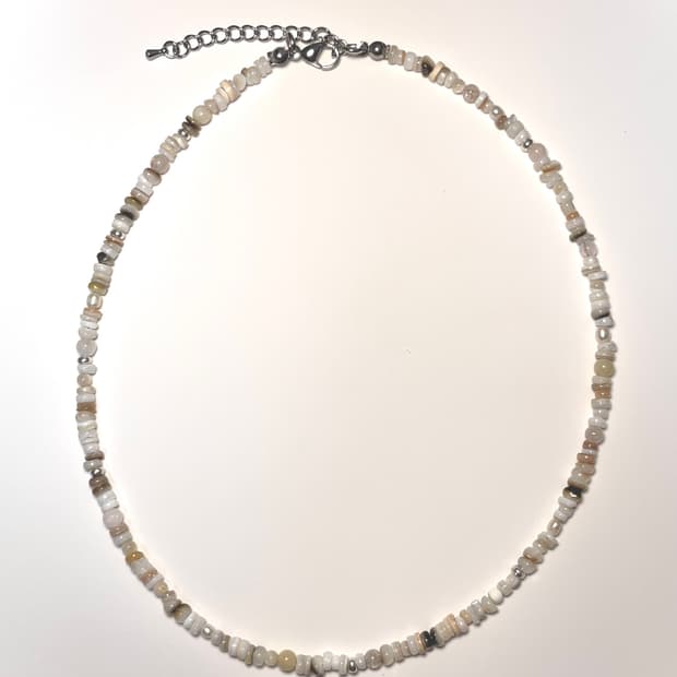 🤍화이트자개비즈 목걸이🤍