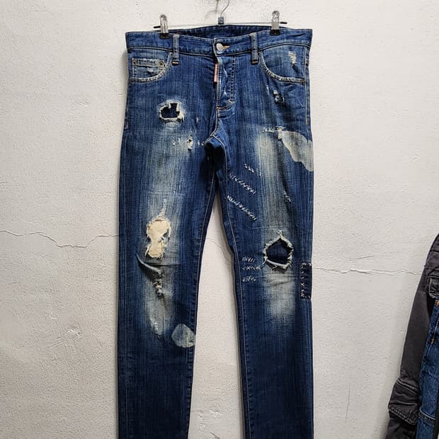 디스퀘어드2 데미지진 패치워크 청바지
