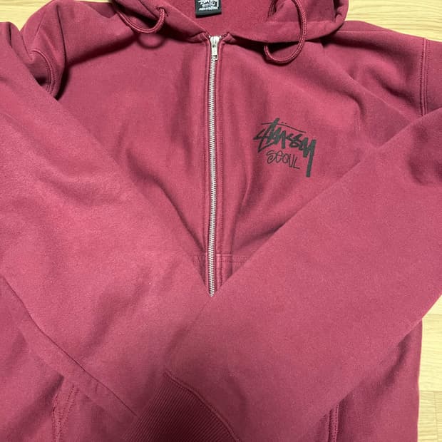 스투시 서울 버건디 XL