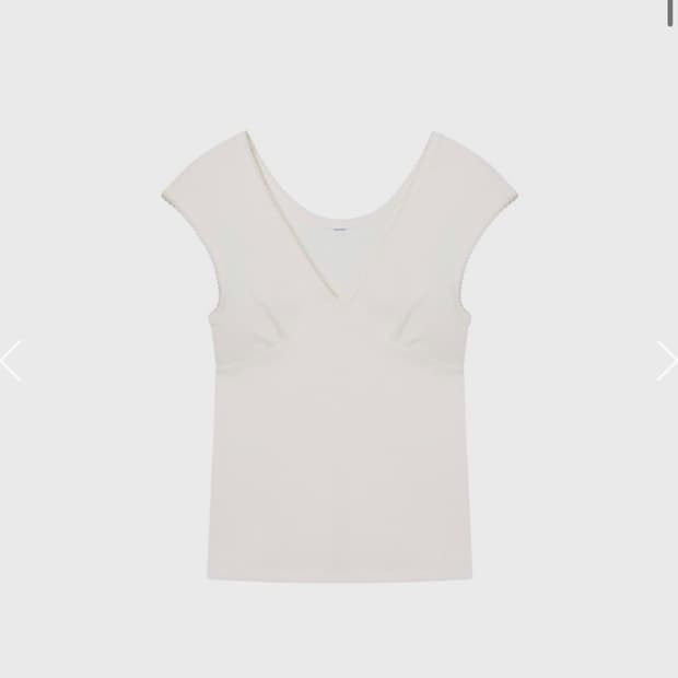 모노하 Scallop Cap Sleeve Top