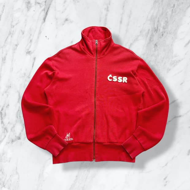 아디다스 00‘s 체코 슬로바키아 코튼 트랙탑 져지 S