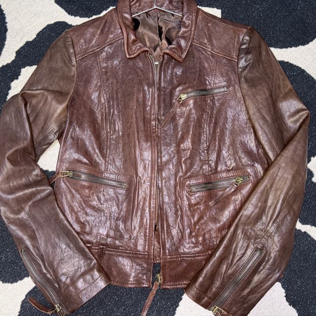 빈티지 레더 재킷