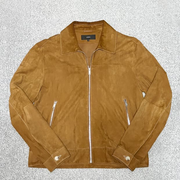 ARMA 고트 스웨이드 가죽 자켓 카멜 컬러