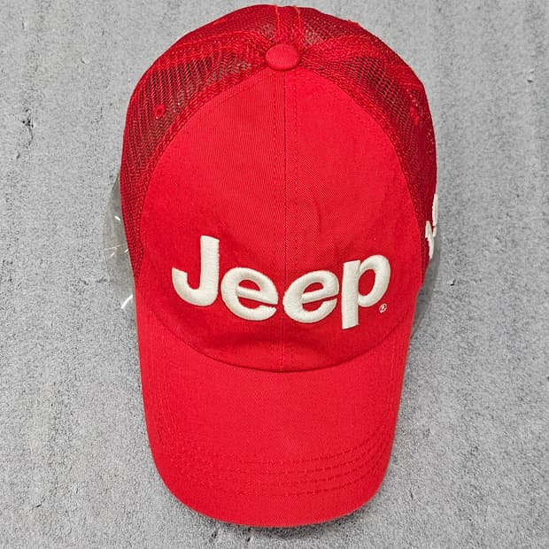 상태좋은 Jeep 정품 시원한 메쉬캡 레드