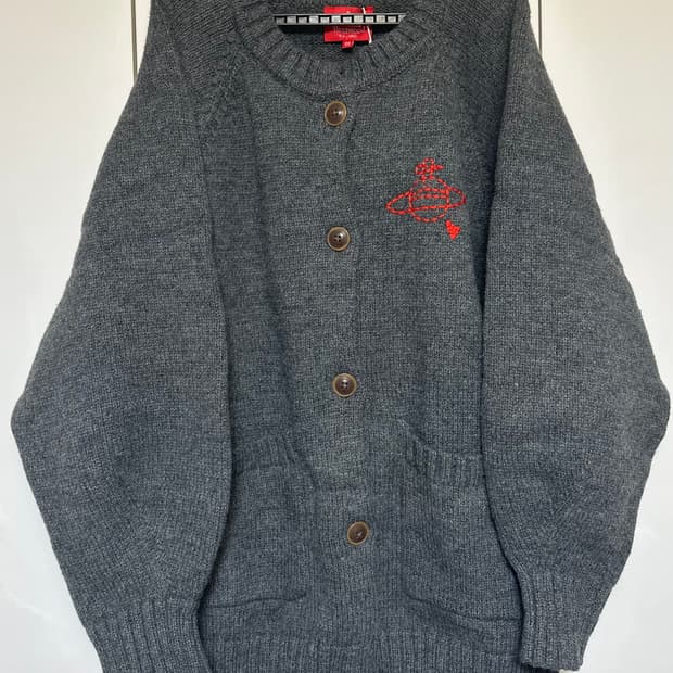 비비안웨스트우드일본판레드라벨 울 가디건&목도리세트남여공용 정품