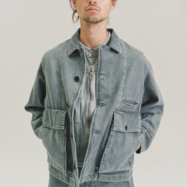 Lemaire 스톤 그레이 데님 자켓  L