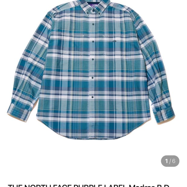 [L]노스페이스 퍼플라벨 워크셔츠 블루