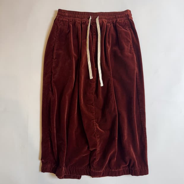 Burgundy brown Corduroy Wide Pants